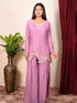 Embroidered V-Neck Kurti Pant Set